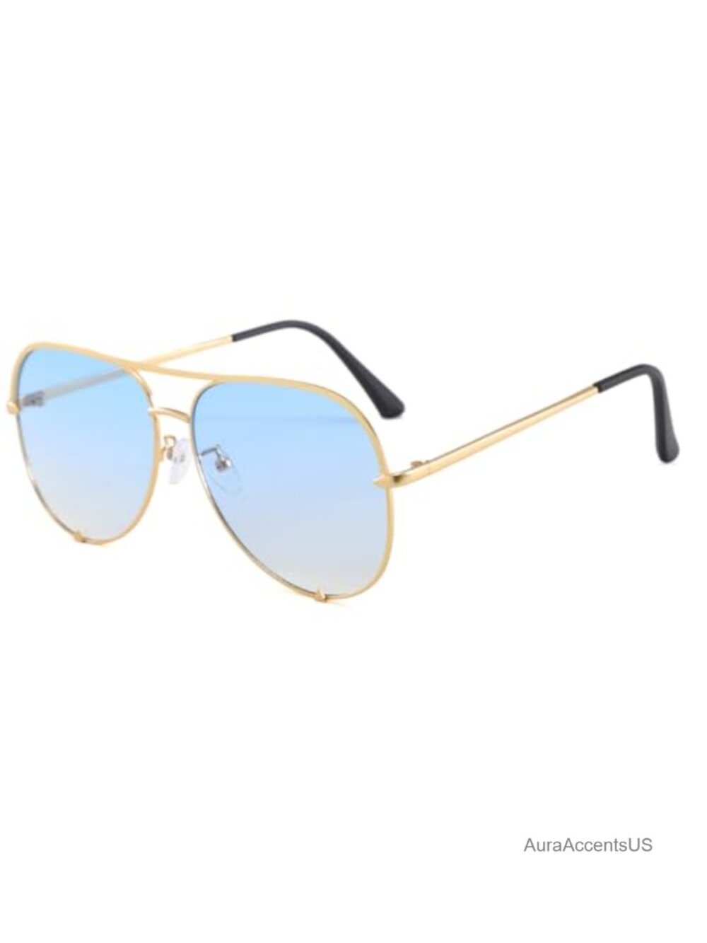 Oversized Pilot Sunglasses Metal Frame UV400 Protection Retro Aviation